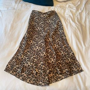 Zara Cheetah Midi Skirt